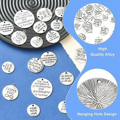 20Pcs 10 Styles Tibetan Style Alloy Pendants TIBEP-YW0002-38-1