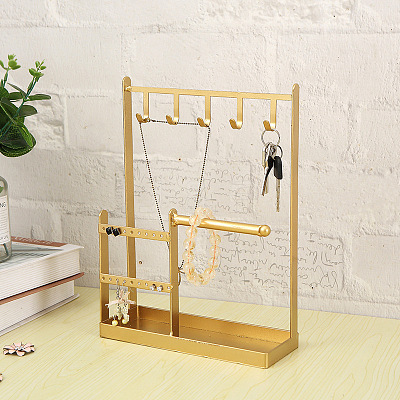 Rectangle Iron Jewelry Display Stands ODIS-F001-01G-1