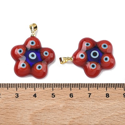 Handmade Lampwork Pendants LAMP-D006-07G-1