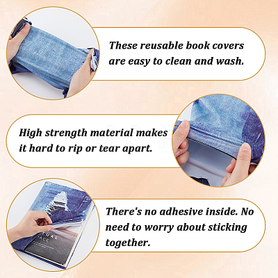 Elastic Fibre Book Covers AJEW-WH20020-032A-1