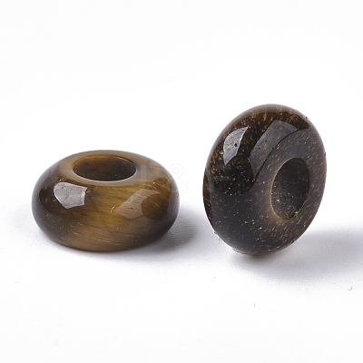 Natural Tiger Eye European Beads X-G-Q503-04-1