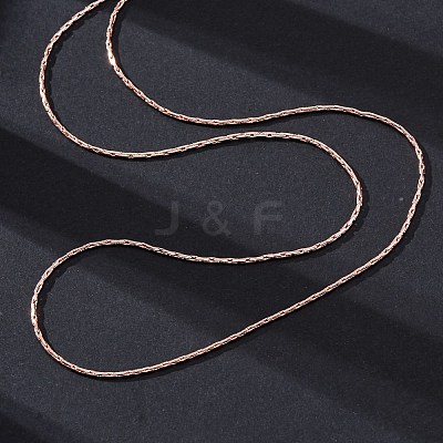 Brass Boston Link Chains Necklaces for Women NJEW-D302-59RG-1