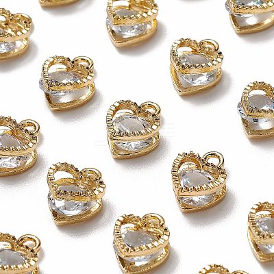 Heart Alloy Charms ZIRC-R007-043A-03-1