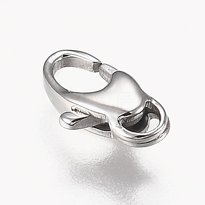 Tarnish Resistant Polished 316 Surgical Stainless Steel Lobster Claw Clasps STAS-Z013-05B-1