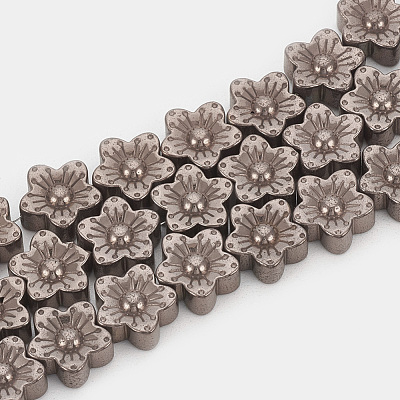 Electroplate Non-magnetic Synthetic Hematite Beads Strands G-T061-98H-1