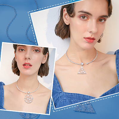 20Pcs 2 Styles 201 Stainless Steel Pendants STAS-UN0034-10-1