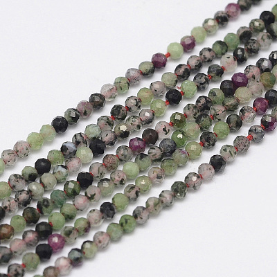 Natural Ruby in Zoisite Bead Strands G-G936-2mm-24-1