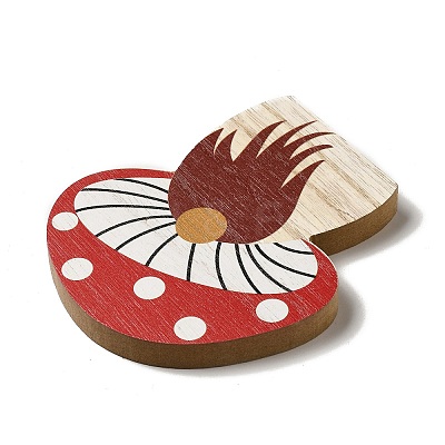 Autumn Single Face Printed Wood Cabochons WOOD-I010-02B-1