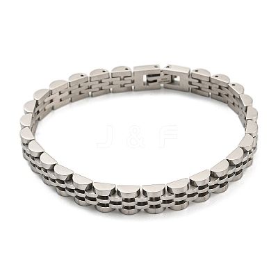 Non-Tarnish 304 Stainless Steel Thick Link Chain Bracelet BJEW-G649-09B-A-1