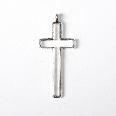 Tibetan Style Alloy Hollow Cross Pendants EAA353Y-1