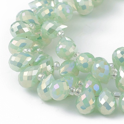 Imitation Jade Glass Beads Strands EGLA-F152-A05-1