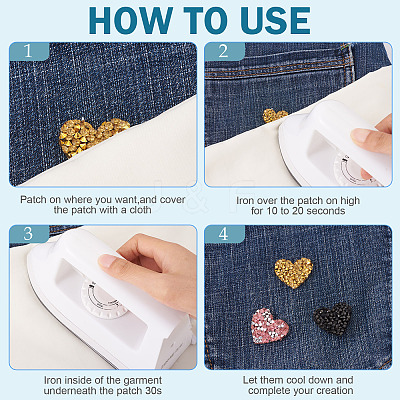 Polyester Hotfix Rhinestone Iron on Patches Applique Patch FIND-TA0002-53B-1