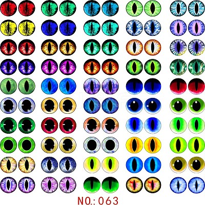Printed Transparent Glass Cabochons GL-CBAA22A-07-1