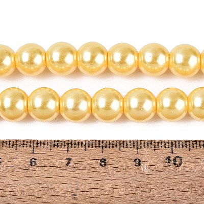 Baking Paint Pearlized Glass Pearl Bead Strands LS-HY-ZX002-02A-67-1