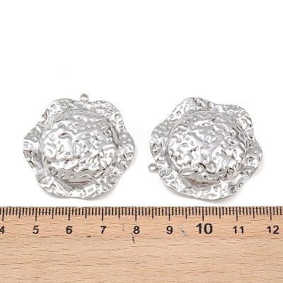 Hammered 304 Stainless Steel Pendants LS-STAS-P424-07P-1