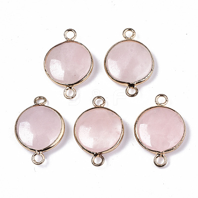 Natural Rose Quartz Links Connectors G-N326-85I-1