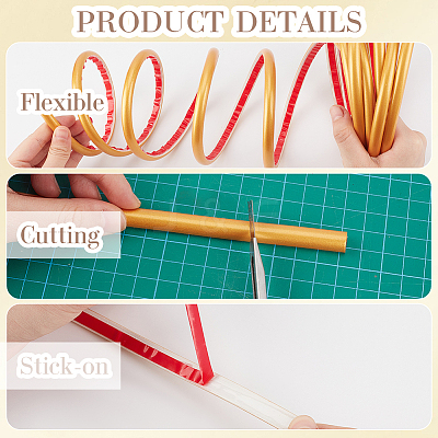 PVC Self-Adhesive Flexible Molding Trim DIY-WH20007-40C-02-1