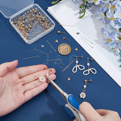 DIY 202 Stainless Steel Ball Stud Earring Making Kits DIY-PH0033-76-1