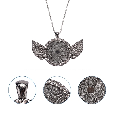 Alloy Big Pendants Cabochon Settings FIND-YW0001-20A-B-1