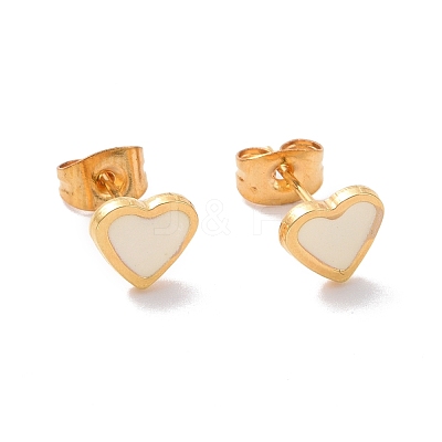 304 Stainless Steel Enamel Stud Earrings EJEW-B009-06G-03-1