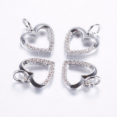 Long-Lasting Plated Brass Micro Pave Cubic Zirconia Charms ZIRC-F069-39-1