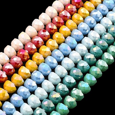 AB Color Plate Glass Beads Strands EGLA-P051-02A-B-1
