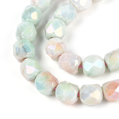 Anti-Tarnish Electroplate Glass Beads Strands X-GLAA-N057-6mm-06-1
