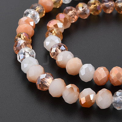 Electroplate Glass Beads Strands X-EGLA-S194-18I-1