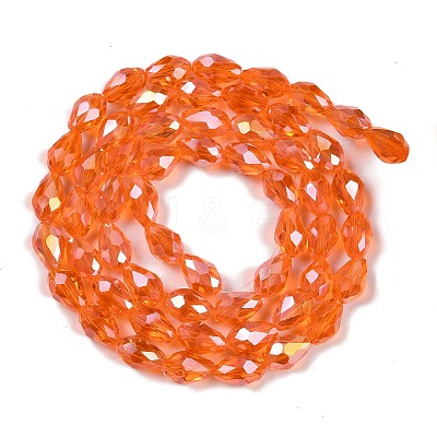 Transparent Electroplate Glass Beads Strands X-EGLA-N013-T10mm-B09-1