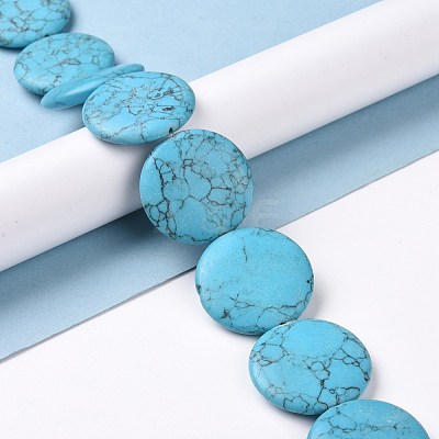Synthetic Turquoise Beads Strands G-P469-06-1