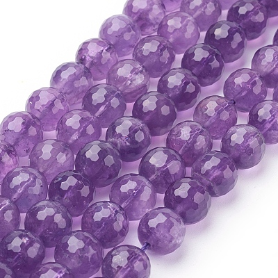 Natural Amethyst Beads Strands X-G-C073-10mm-3-1