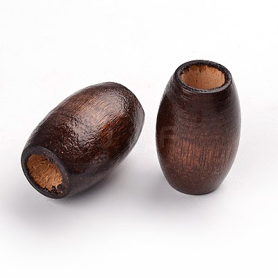 Dyed Barrel Natural Wood Beads WOOD-S619-9-LF-1