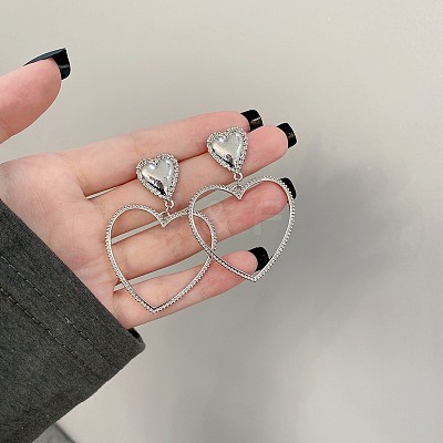 Valentine's Day Alloy Dangle Stud Earrings WG7BD97-01-1