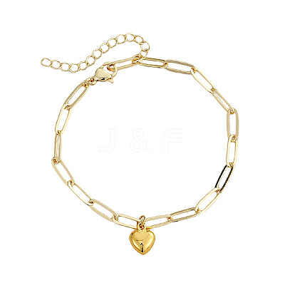Heart 304 Stainless Steel Charm Bracelets VV5058-3-1