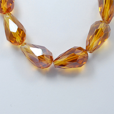 Electroplate Glass Beads Strands X-EGLA-T013-05N-1