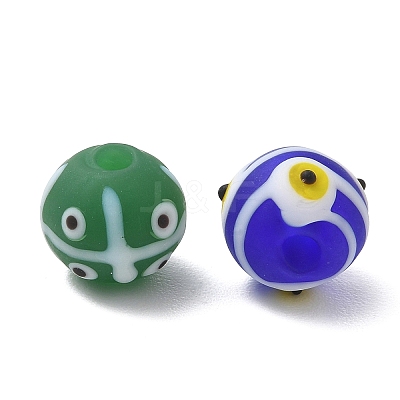 Imitation Nepali-style Handmade Lampwork Beads LA-CBAD538-01-1