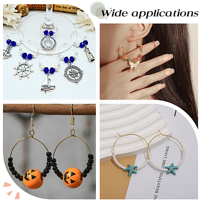 100Pcs 2 Colors 316 Surgical Stainless Steel Wine Glass Charms Rings STAS-BBC0005-95B-1