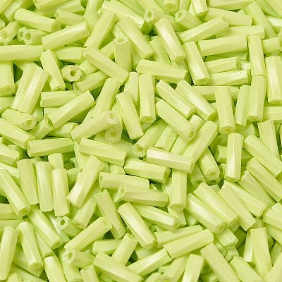 Baking Paint Glass Twist Bugle Beads SEED-C004-02E-1