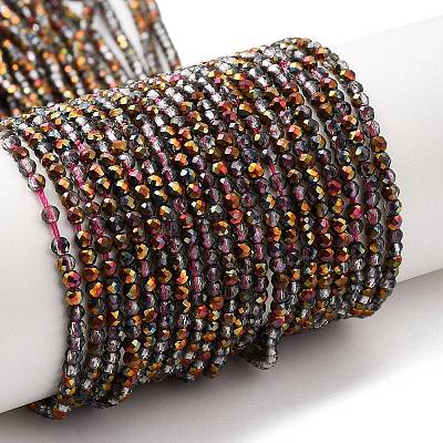 Transparent Electroplate Glass Beads Strands LS-GLAA-H021-01A-HP05-1