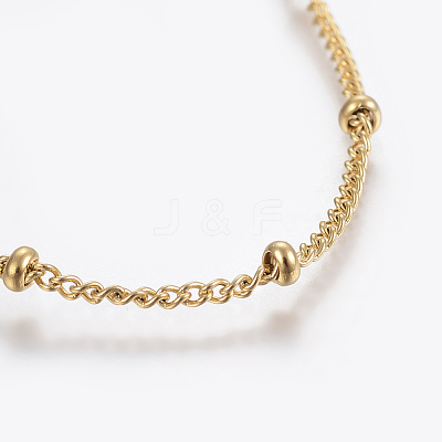 304 Stainless Steel Anklets X-AJEW-H013-04G-1