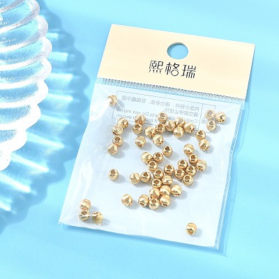 SHEGRACE Brass Textured Round Beads XGRPCU658-297G-1