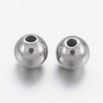 Tarnish Resistant 201 Stainless Steel Beads STAS-R033-4mm-1