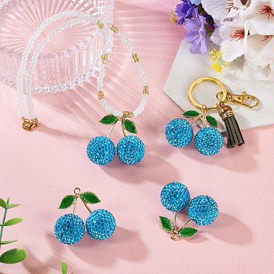 2Pcs Alloy Cherry Charms FIND-TA0009-30B-1