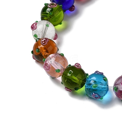 Handmade Bumpy Lampwork Beads Strands LAMP-K037-16F-1