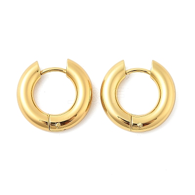 202 Stainless Steel Huggie Hoop Earrings EJEW-O087-08L-G-1