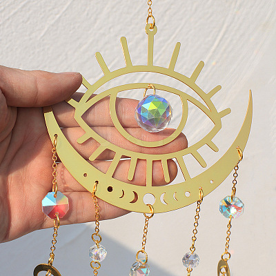 Alloy Evil Eye Pendant Decorations PW-WG26991-01-1
