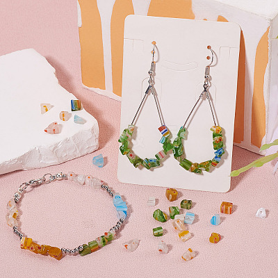 5Bags 5 Colors Glass Chip Beads GLAA-TA0002-40-1
