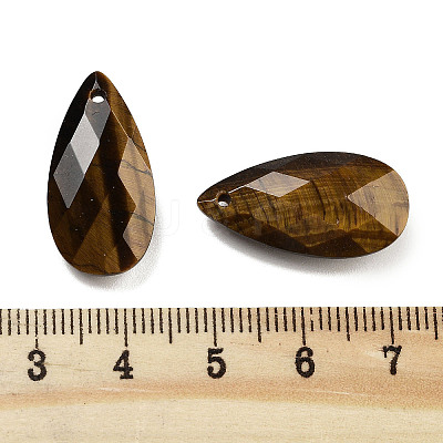 Natural Tiger Eye Pendants X-G-H007-08C-1