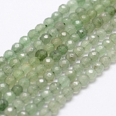 Natural Green Aventurine Beads Strands G-G736-17-6mm-1