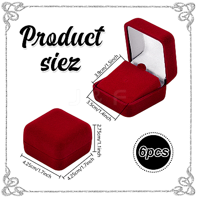 Plastic Cover with Velvet Brooch Packing Boxes VBOX-WH0012-08B-1
